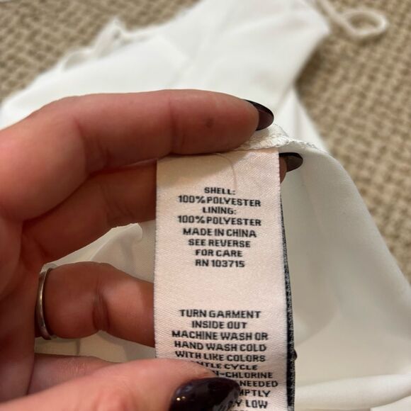 Ladies Nanette Lepore White Slip Dress Midi Size 14 - Picture 8 of 10